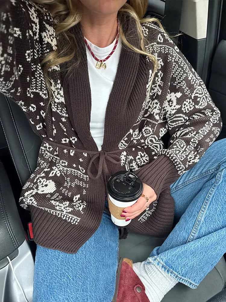 Valerie Jacquard Knit Cardigan
