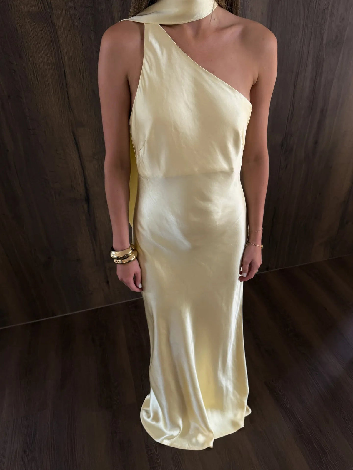 ZEYA - Alice One-Shoulder Silk Evening Gown