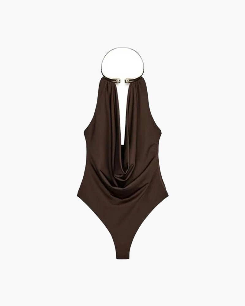 ZEYA - Alessi Backless Draped Bodysuit