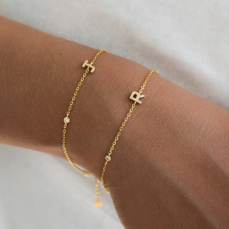 ZEYA - Aline Letter Charm Bracelet