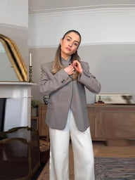 Allegra blazer med ståkrage og struktur