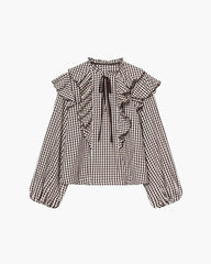 Amelie Gingham Volangbluse