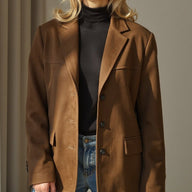 Adalinde semskinnsblazer