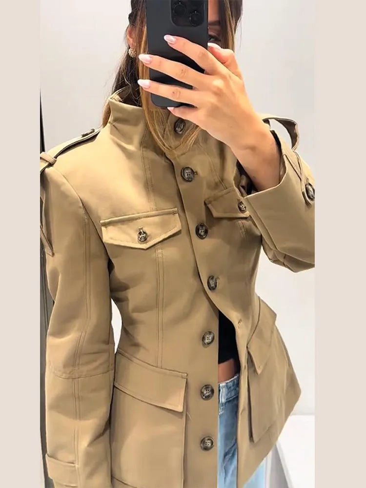 ZEYA - Anna Tailored Stand Collar Jacket
