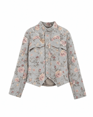 Anne Vintage Jacquard Kort Jakke