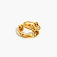 Aura enkel sammenflettet ring
