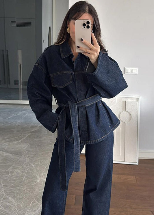 ZEYA - Avery Belted Denim Set