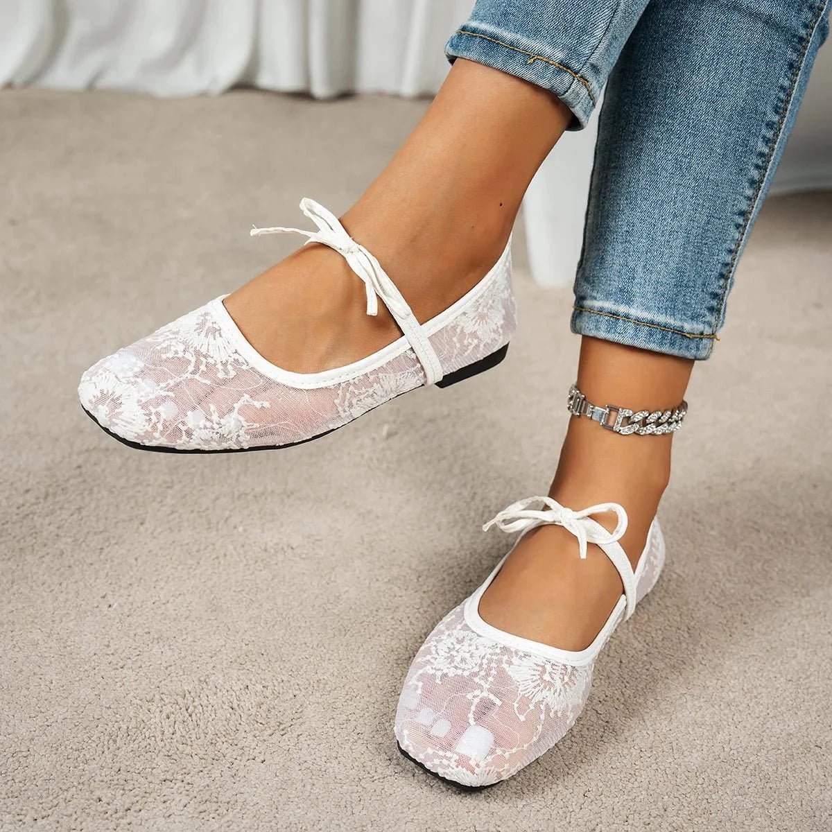 ZEYA - Beatrice Mesh Ballet Flats