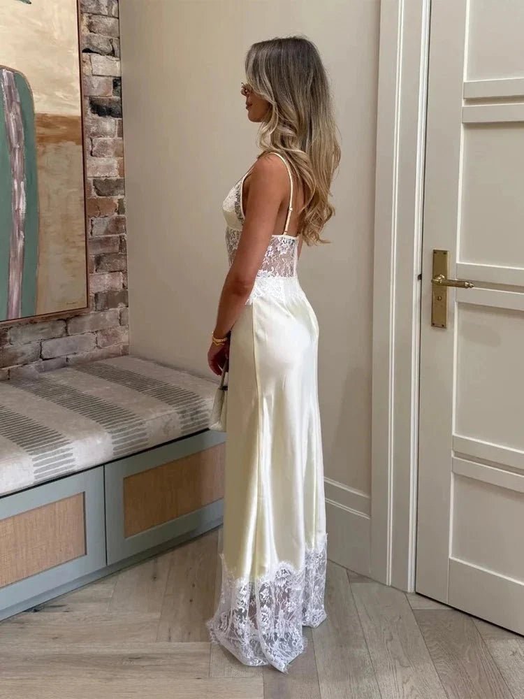 ZEYA - Bianca Off-Shoulder Lace Satin Dress