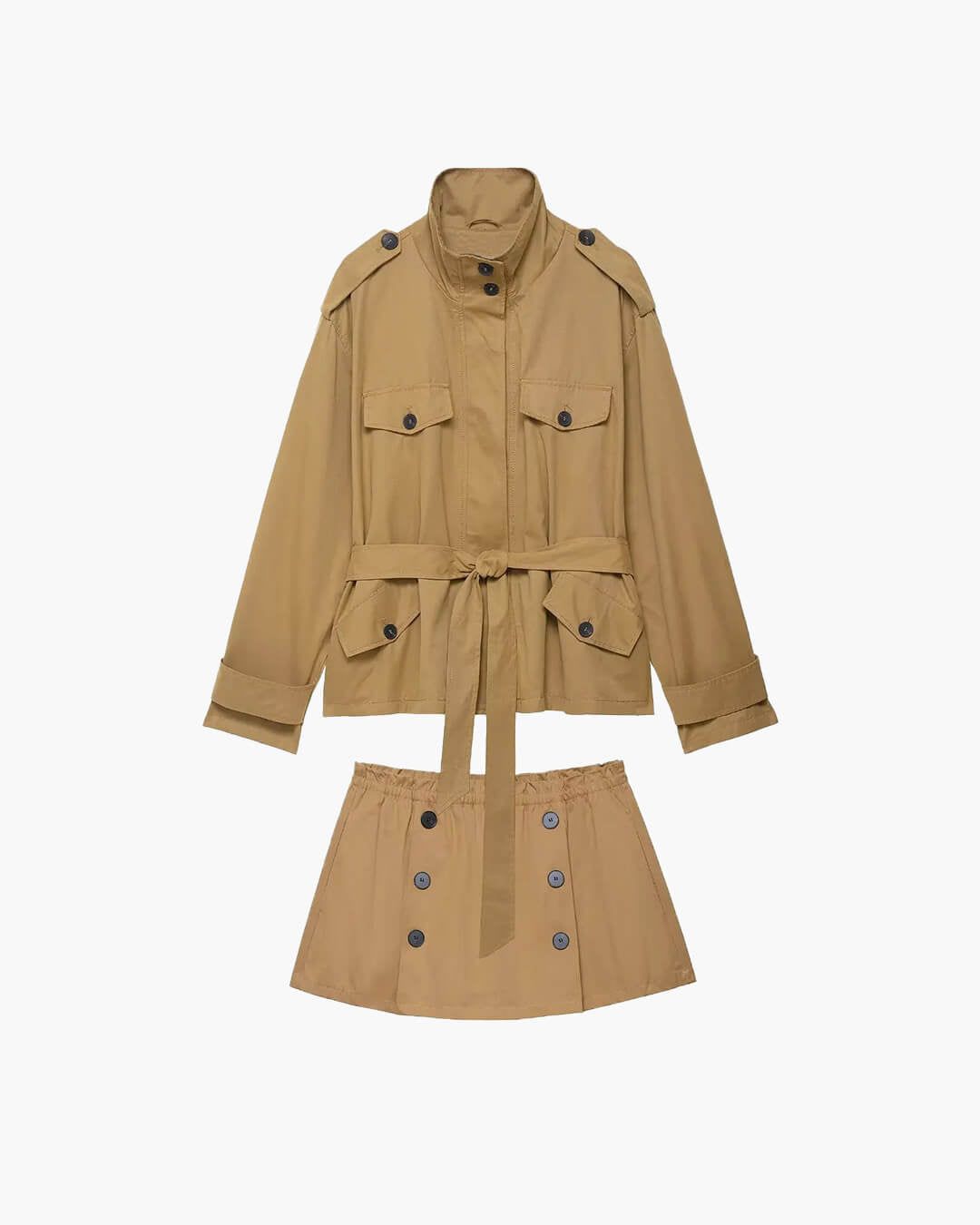 ZEYA - Blair Short Trench Coat Skort Set