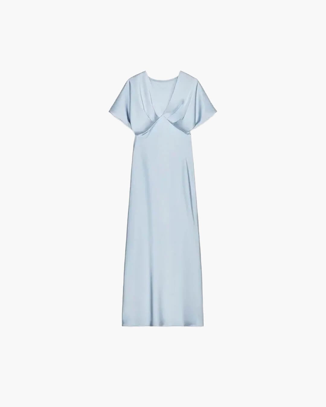 ZEYA - Briona V Neck Satin Midi Dress