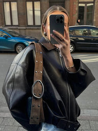 Carlyn vegansk skinnjakke