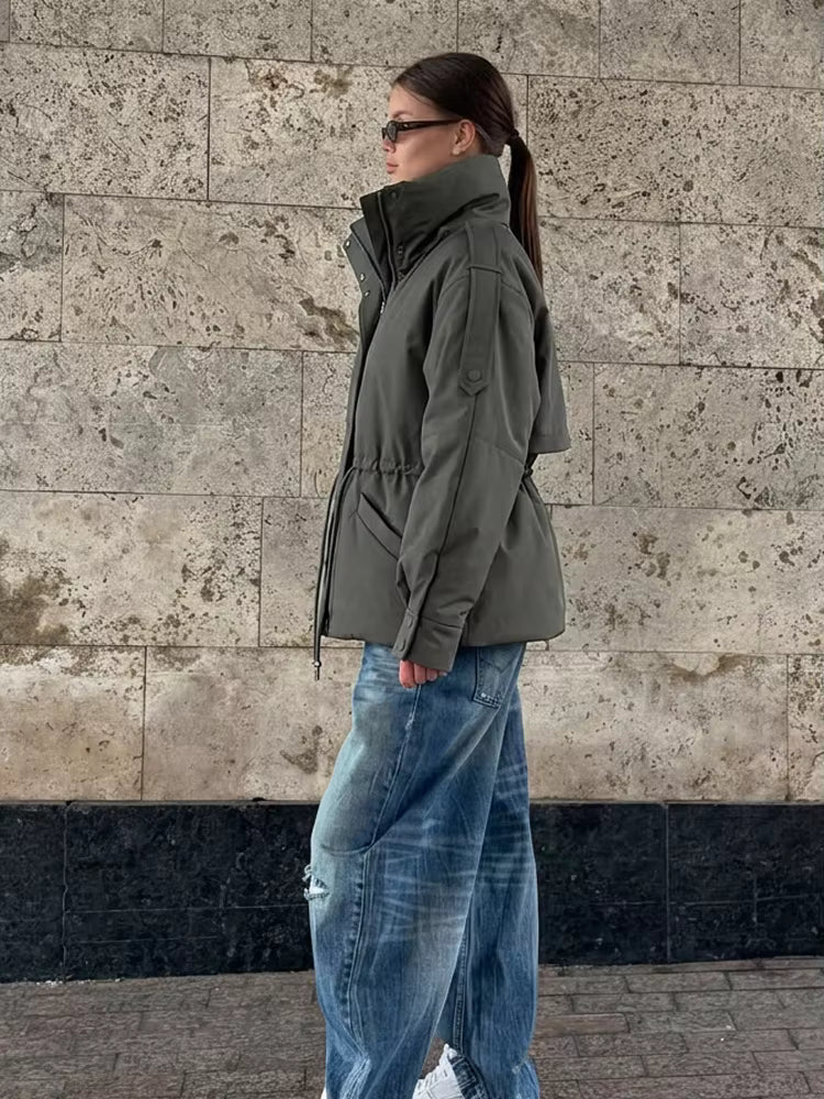 ZEYA - Carmen Oversized Drawstring Waist Puffer Jacket