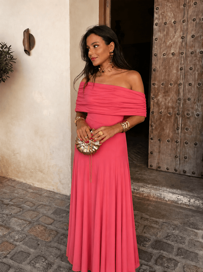 ZEYA - Cecile Off-Shoulder Ruched Maxi Dress