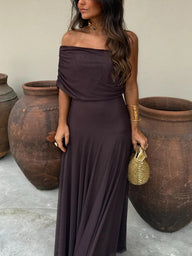 Audrey Off Shoulder Maksikjole