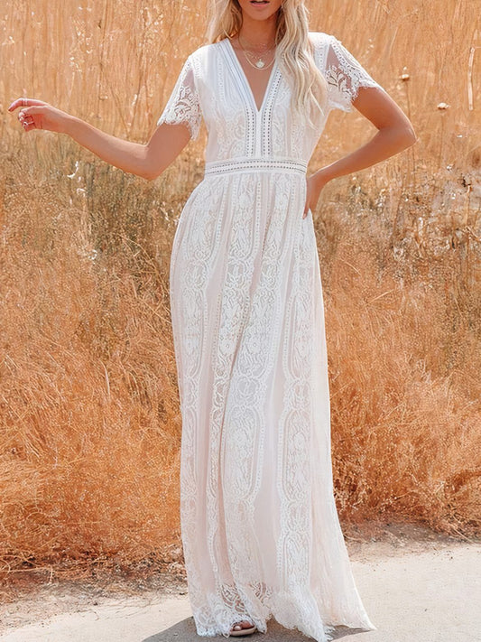 ZEYA - Celestine Bohemian Lace Maxi Dress