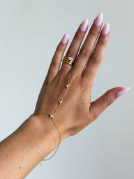 Cora blomst rhinestone håndkjede