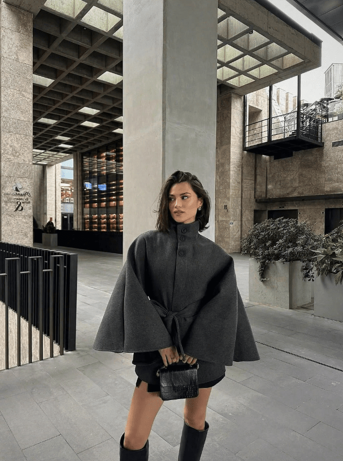 ZEYA - Daniela Belted Cape Jacket
