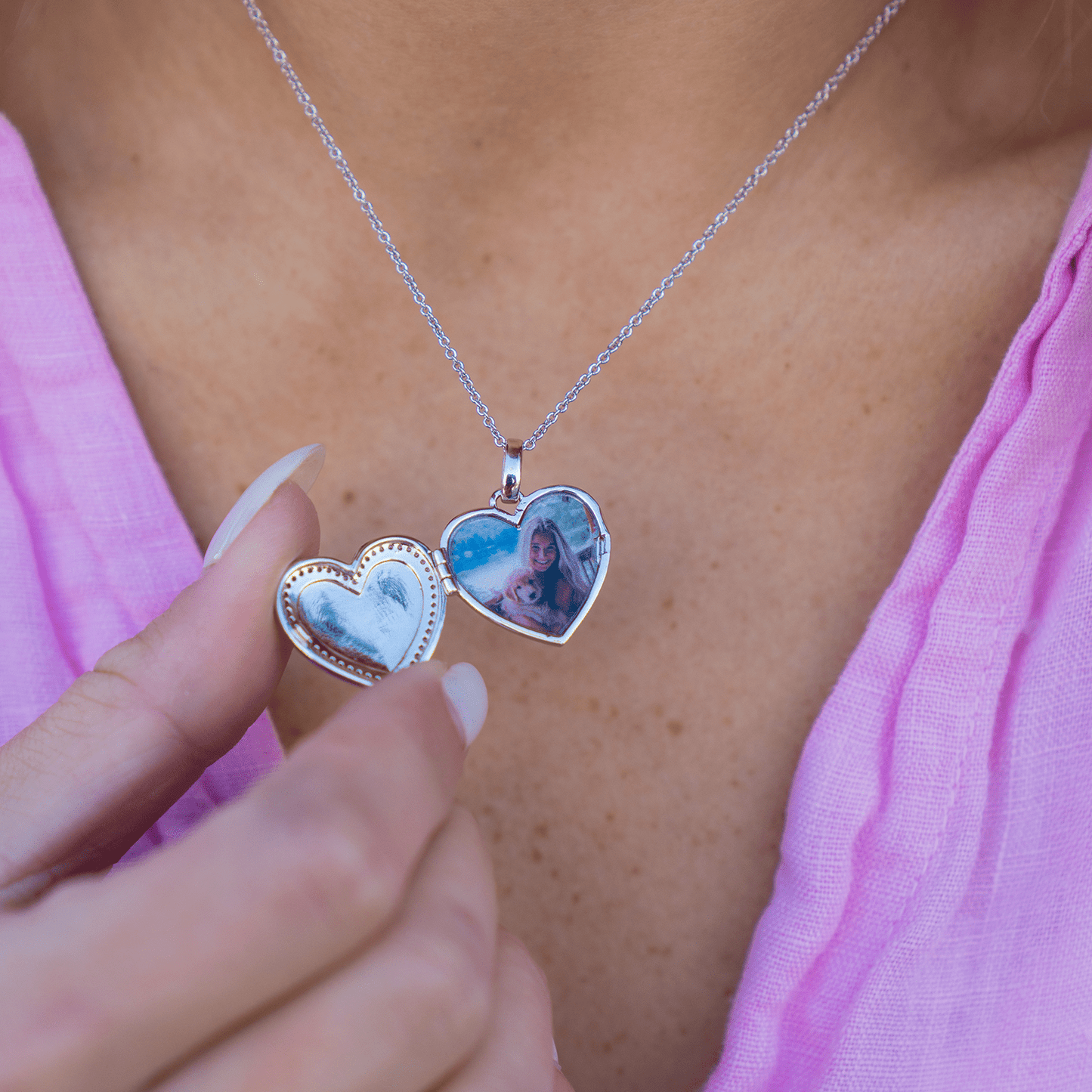 ZEYA - Dara Heart Locker Necklace