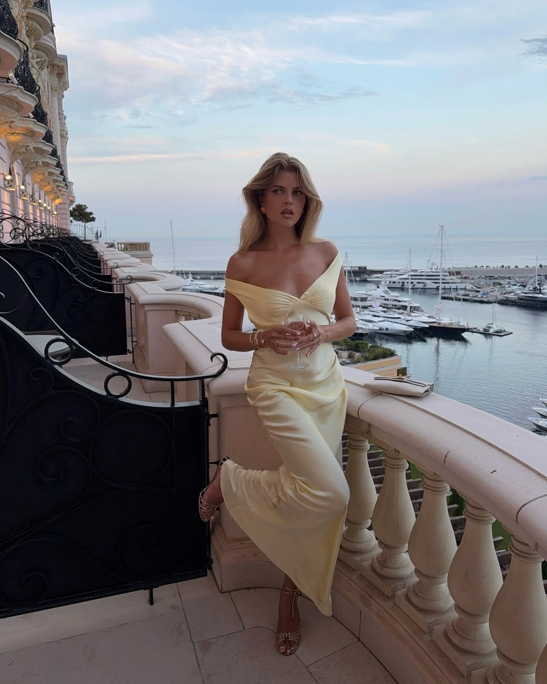 ZEYA - Dayanara Off - Shoulder Satin Maxi Dress