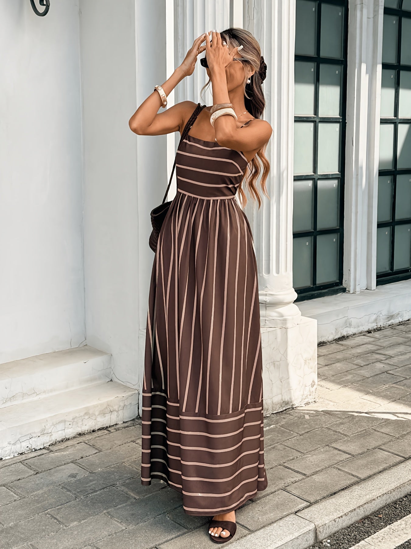 ZEYA - Eleanor Striped Linen Slip Dress