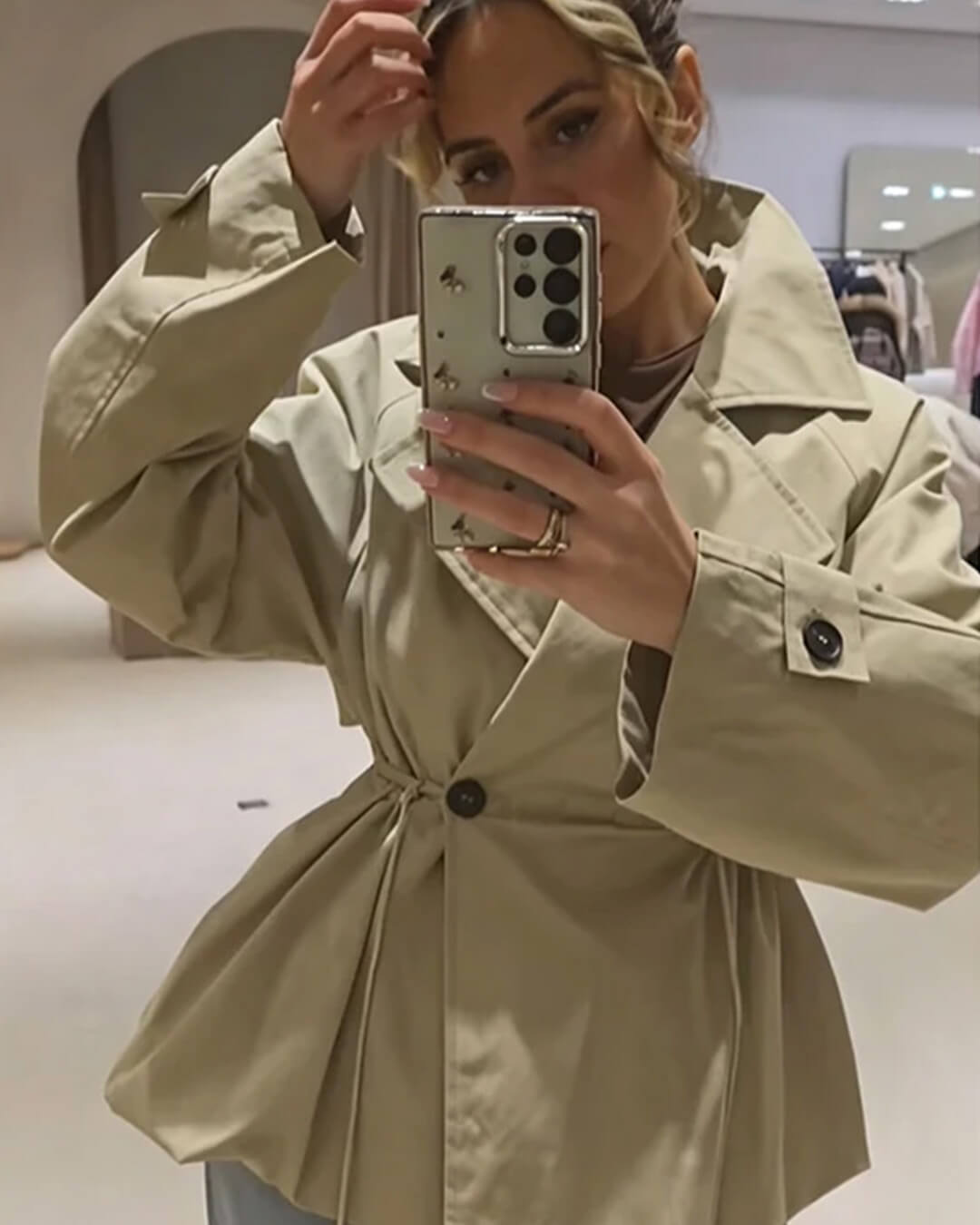 ZEYA - Ellen Lapel Collar Trench Coat