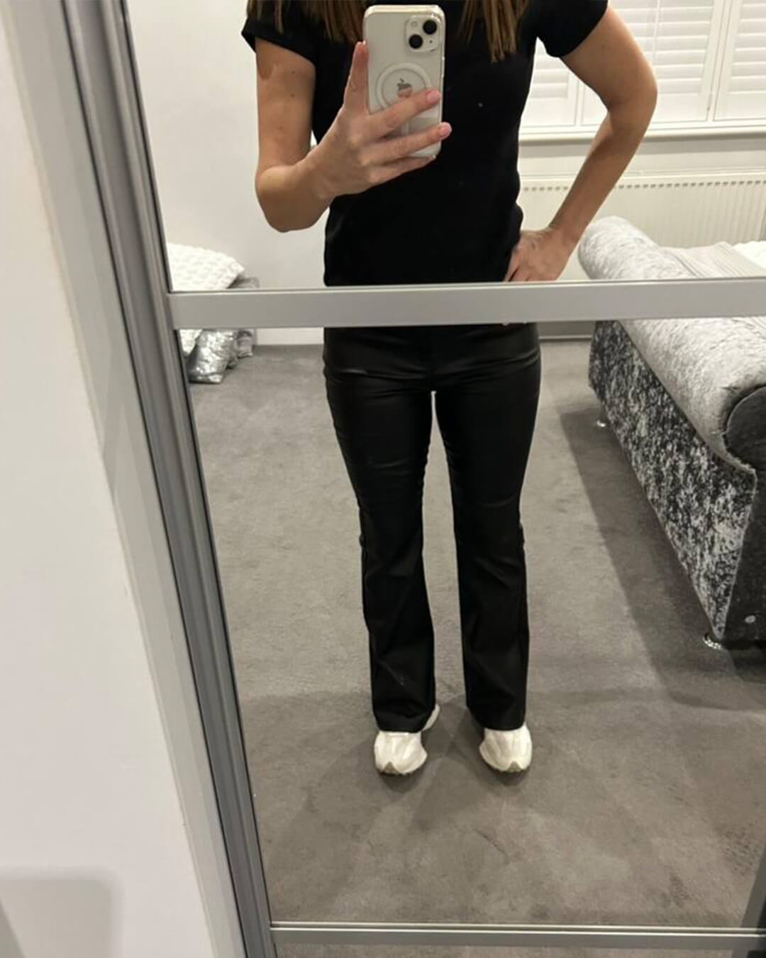 ZEYA - Eloise Faux Leather Flare Pants