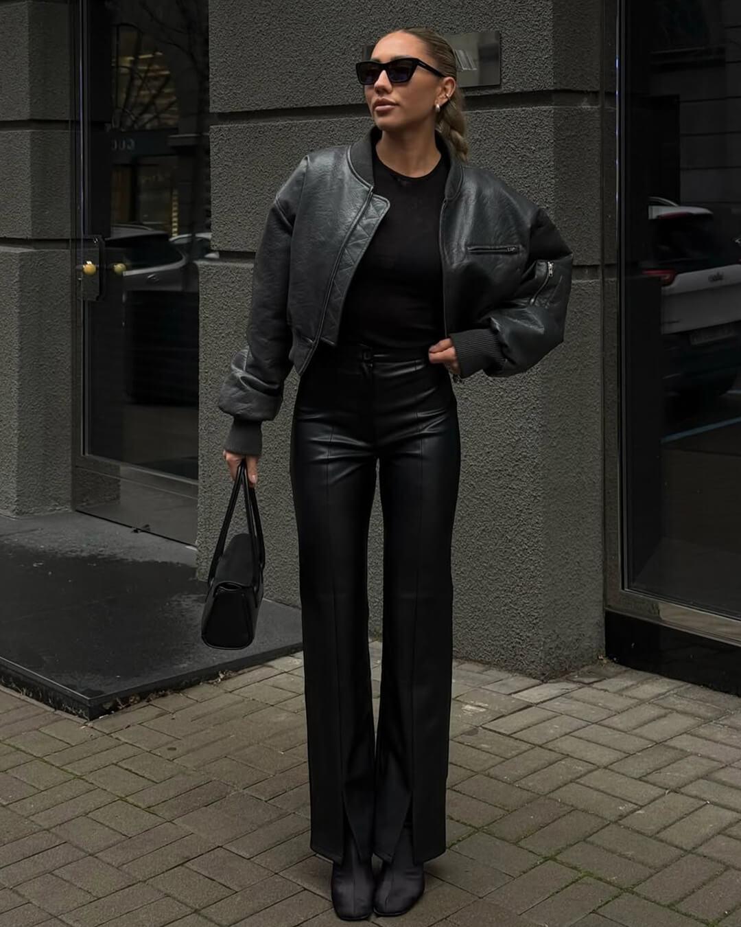 ZEYA - Eloise Faux Leather Flare Pants