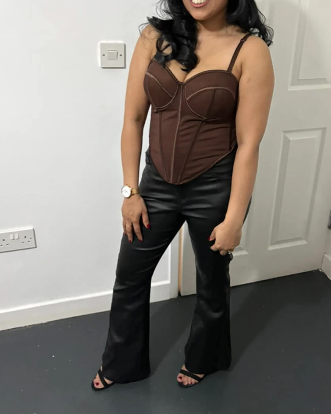 ZEYA - Eloise Faux Leather Flare Pants