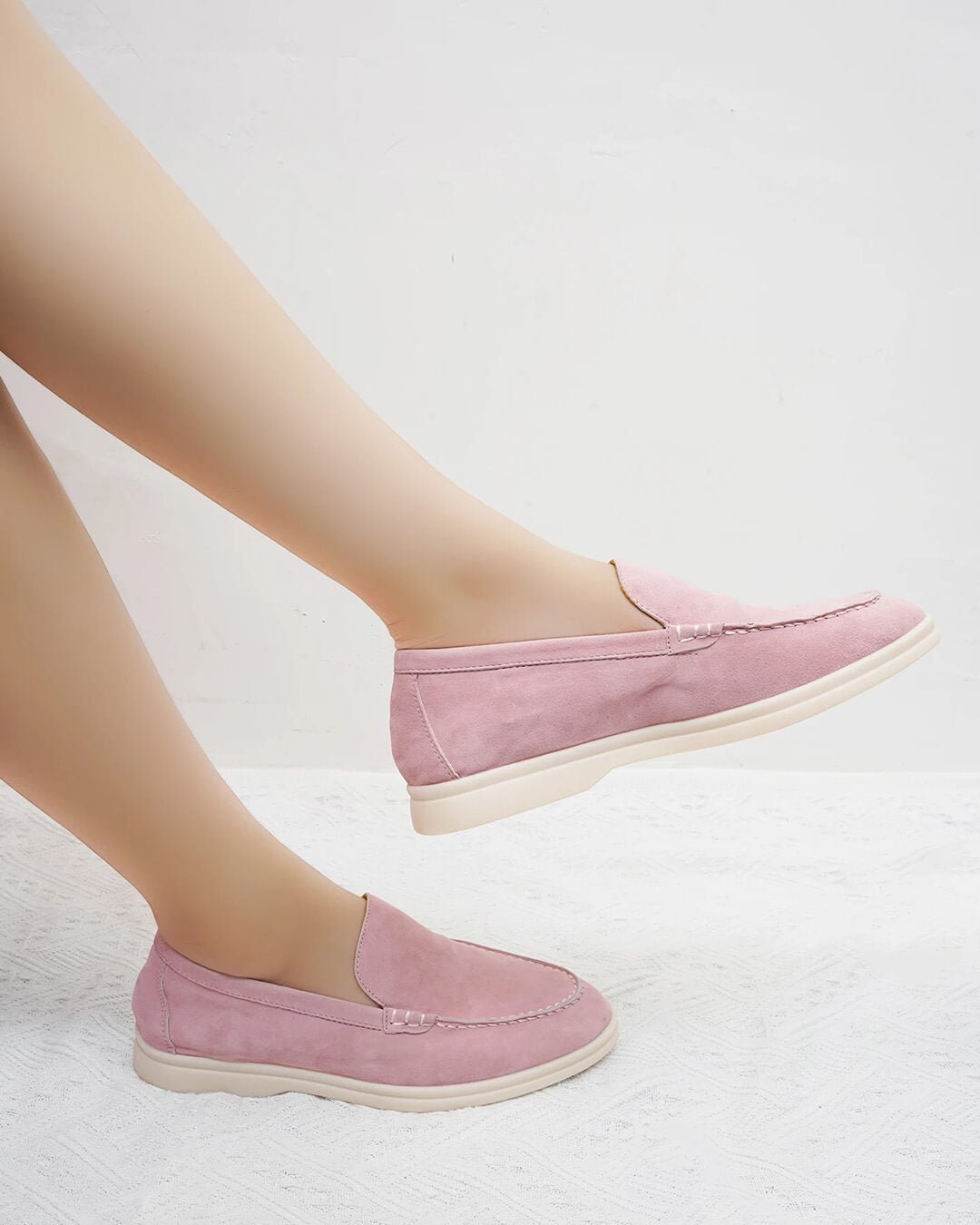 ZEYA - Elvira Suede Flat Moccasin Loafers