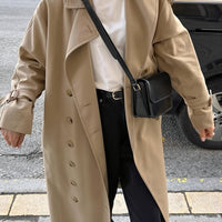 Evelyn klassisk dobbeltspent trenchcoat