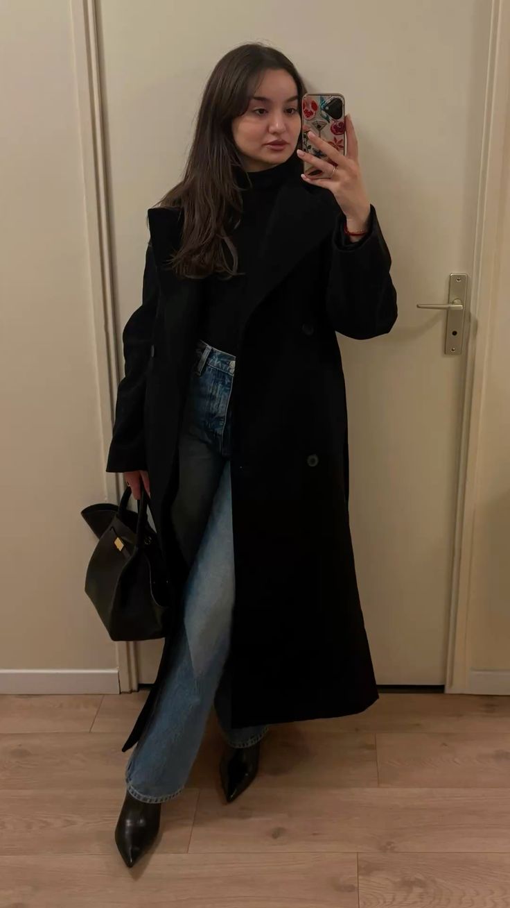 ZEYA - Feline Long Belted High Collar Coat