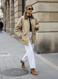 Fiona vintage utility canvasjakke