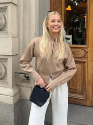 Glenda cardigan med glidelås