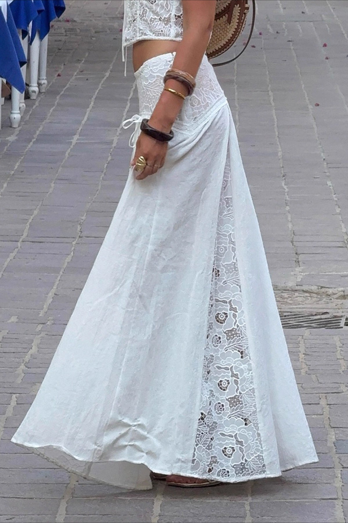 ZEYA - Hanna Low Waist Lace Maxi Skirt