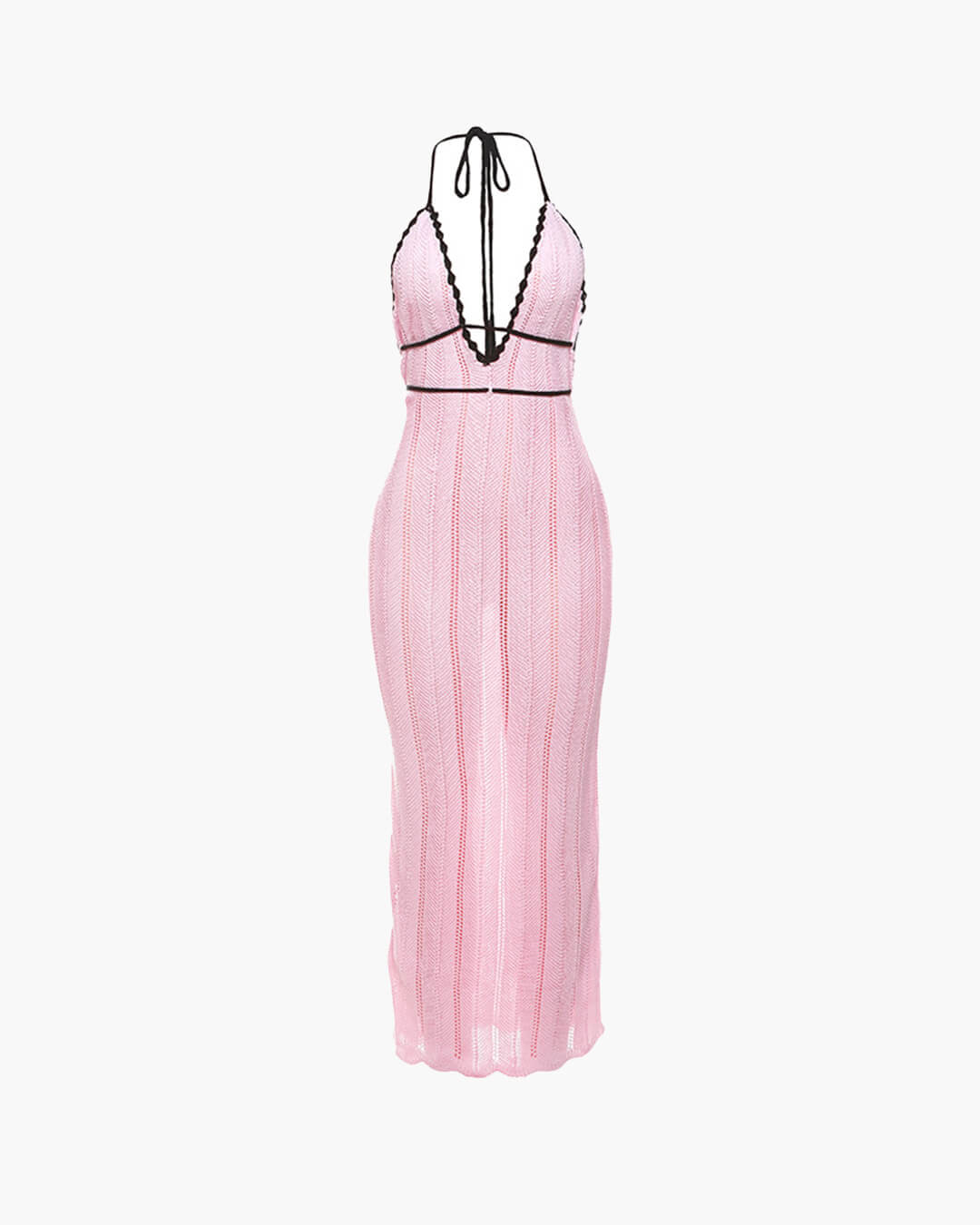 ZEYA - Hannie Lace Up Halter Maxi Dress