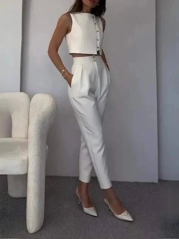 ZEYA - Hayley Cropped Top Two-Piece Set