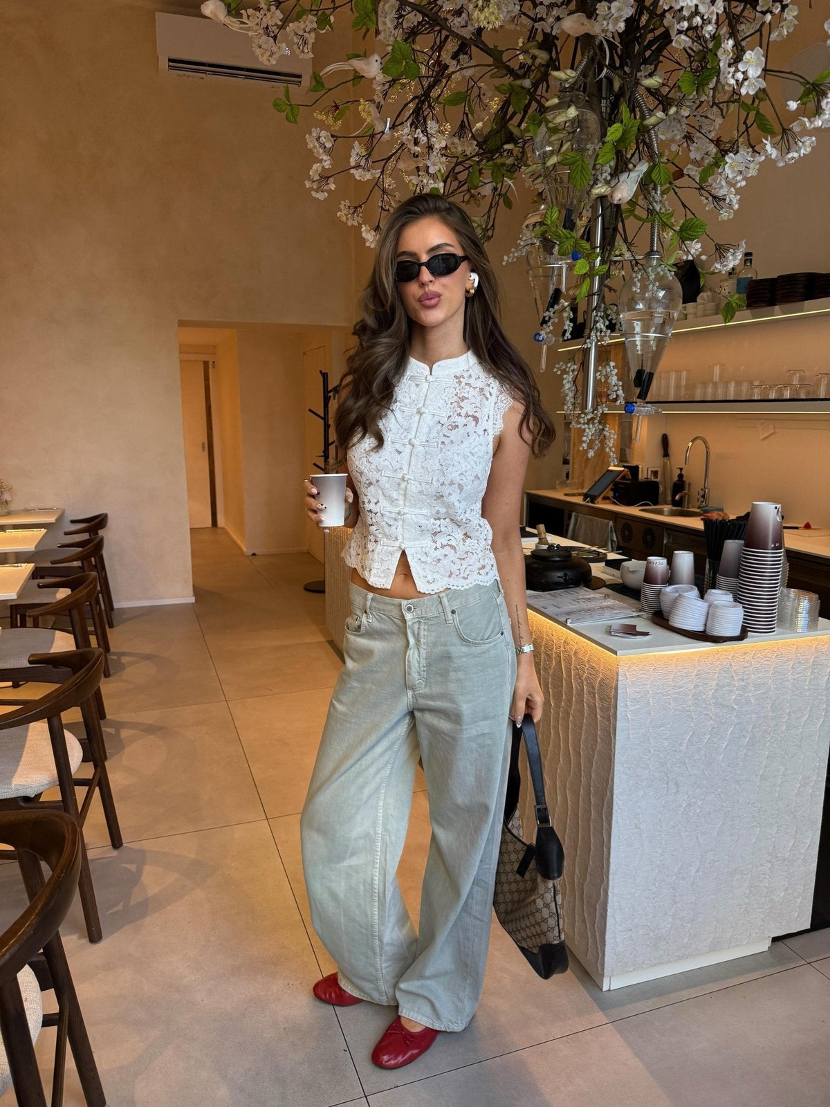 ZEYA - Helen Mandarin Lace Top