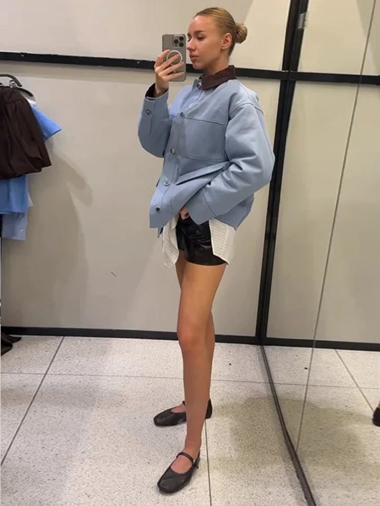 ZEYA - Helena Corduroy Collar Pocket Jacket