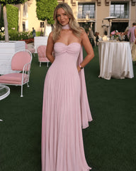 Ilaria mesh maxi-kjole med skjerf