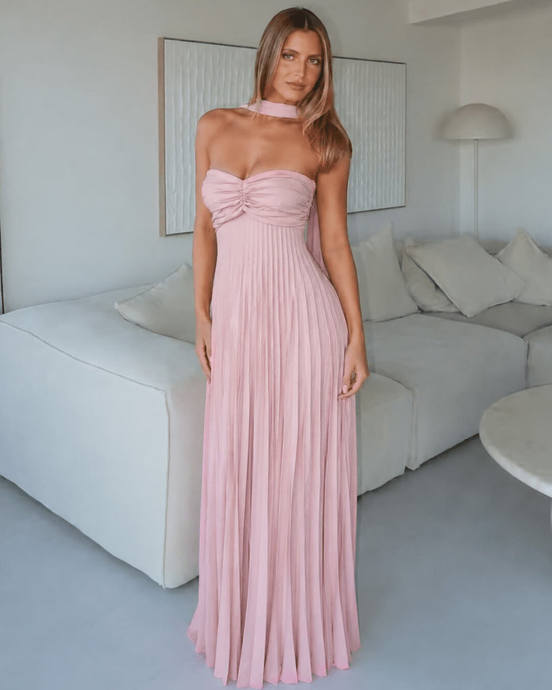 ZEYA - Ilaria Mesh Maxi Dress with Scarf