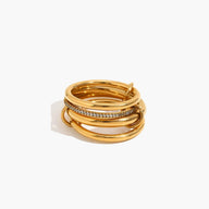 Ivana minimalistisk fire stablet ring