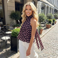 Ivy haltertop med knyttbar rygg