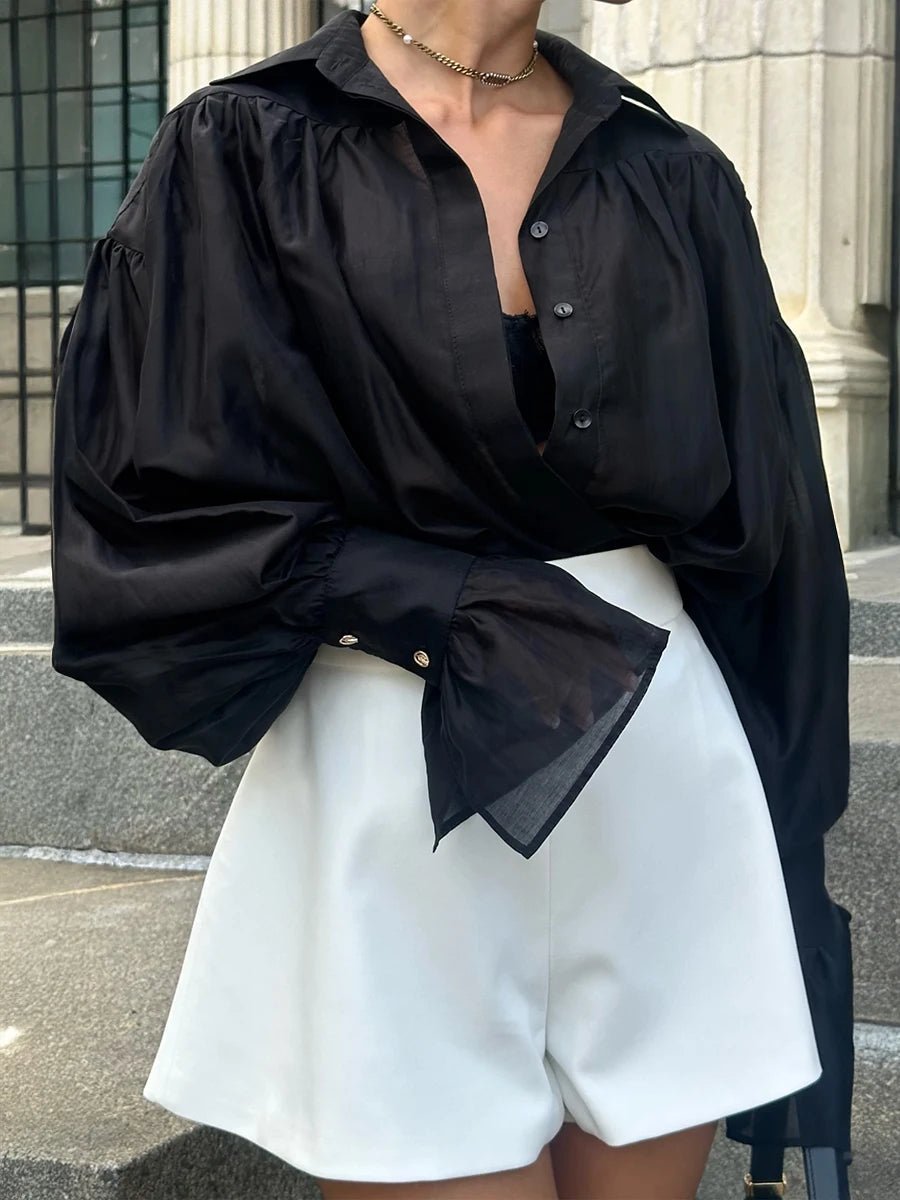 ZEYA - Jamie Button Down Sheer Blouse
