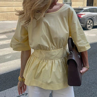 Jasmin volang ryggløs bluse