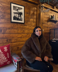 Jemisha kort fuskepelsjakke