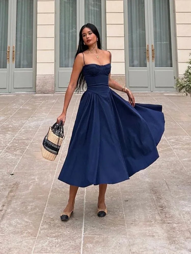 ZEYA - Jessica Sleeveless Strap Midi Dress