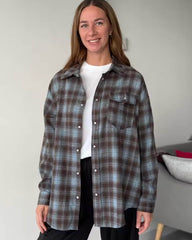 Kate Oversized Rutete Skjorte