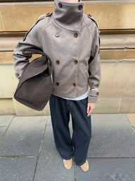 Kelly ståkrage oversized kåpe