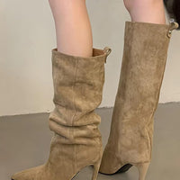 Kendra Suede Knee High Boots